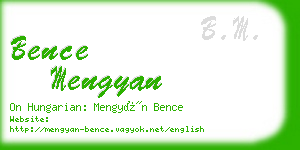 bence mengyan business card